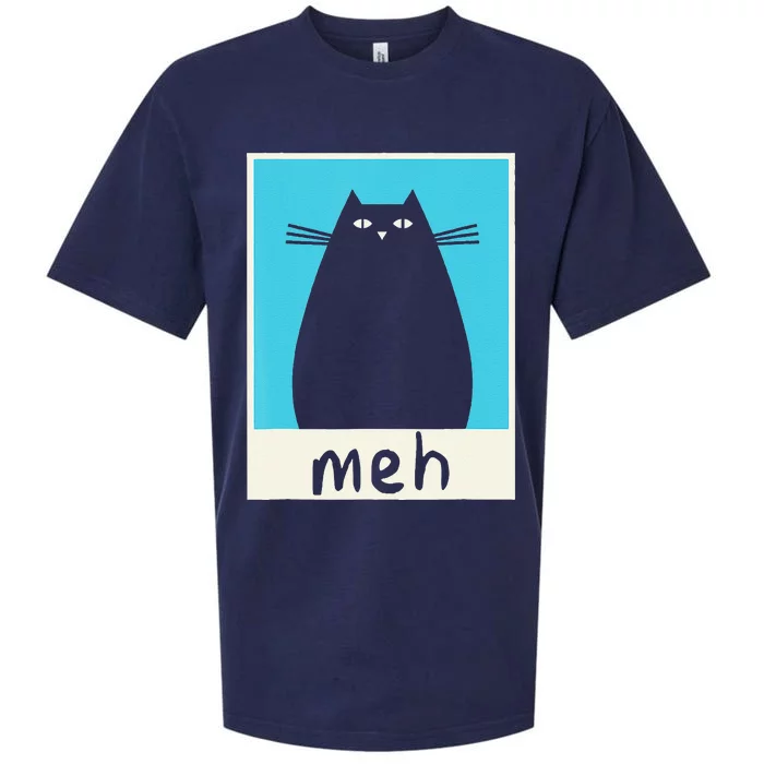 Meh Cat Meow Kitty Cat Lover Japanese Cat Kawaii Anime Sueded Cloud Jersey T-Shirt