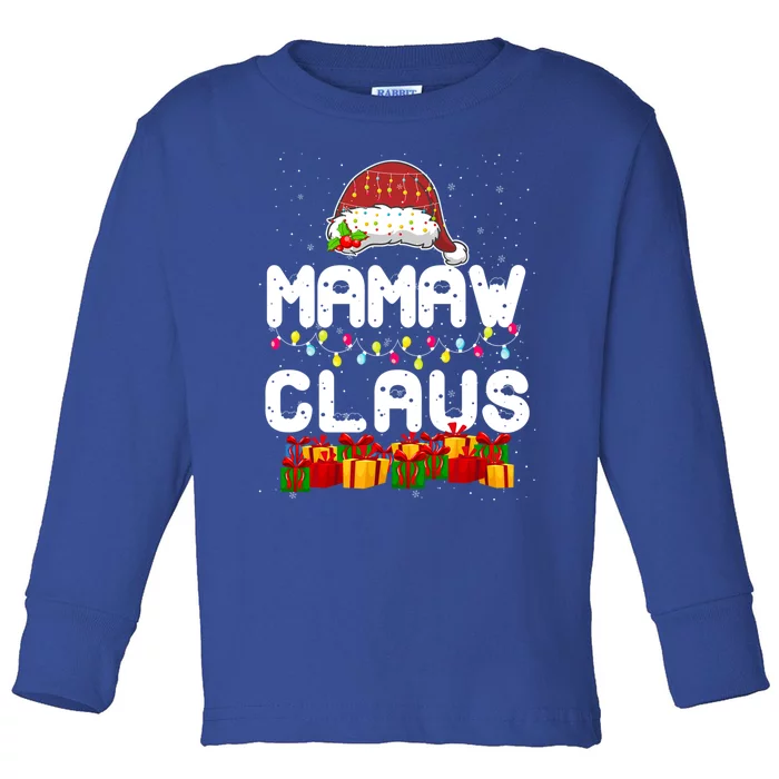 Mamaw Claus Matching Christmas Grandma Xmas Santa Gift Toddler Long Sleeve Shirt