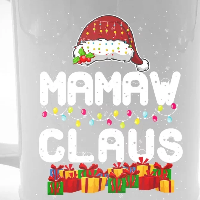 Mamaw Claus Matching Christmas Grandma Xmas Santa Gift Front & Back Beer Stein