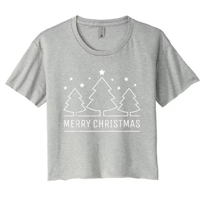 Merry Christmas Women's Crop Top Tee