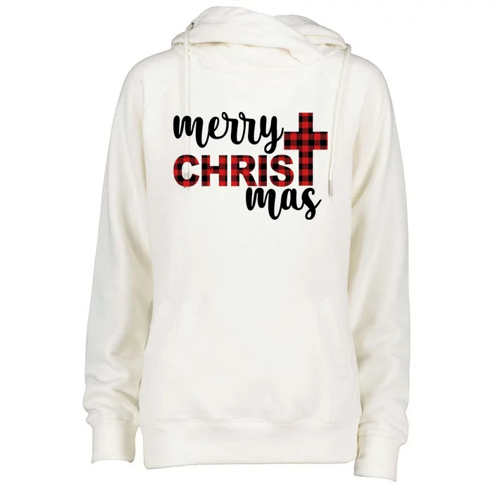 Merry Christ Mas Jesus Birthday Christmas Womens Funnel Neck Pullover Hood