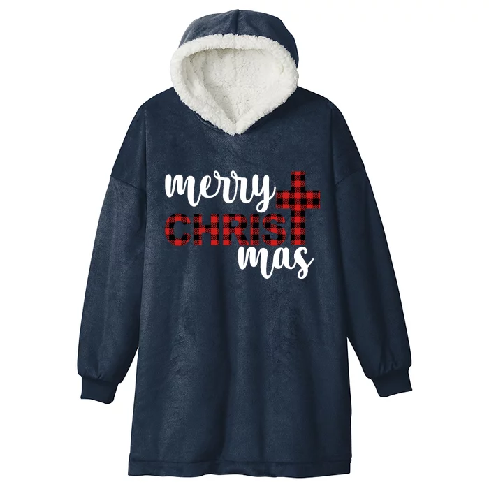 Merry Christ Mas Jesus Birthday Christmas Hooded Wearable Blanket