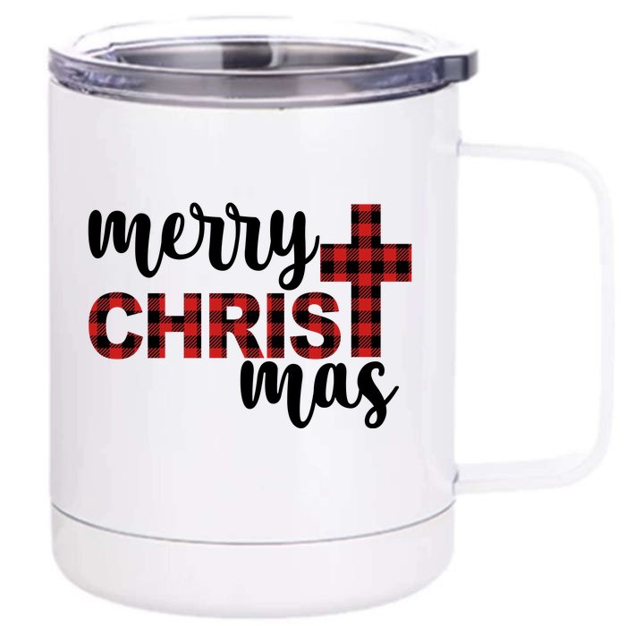 Merry Christ Mas Jesus Birthday Christmas Front & Back 12oz Stainless Steel Tumbler Cup