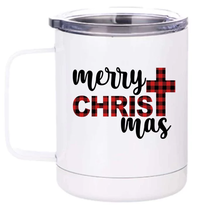 Merry Christ Mas Jesus Birthday Christmas Front & Back 12oz Stainless Steel Tumbler Cup