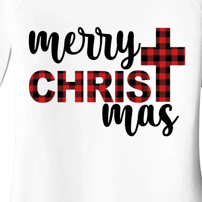 Merry Christ Mas Jesus Birthday Christmas Women's Perfect Tri Tunic Long Sleeve Shirt