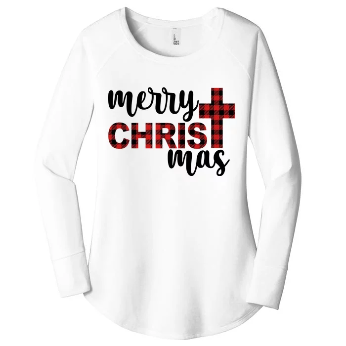 Merry Christ Mas Jesus Birthday Christmas Women's Perfect Tri Tunic Long Sleeve Shirt