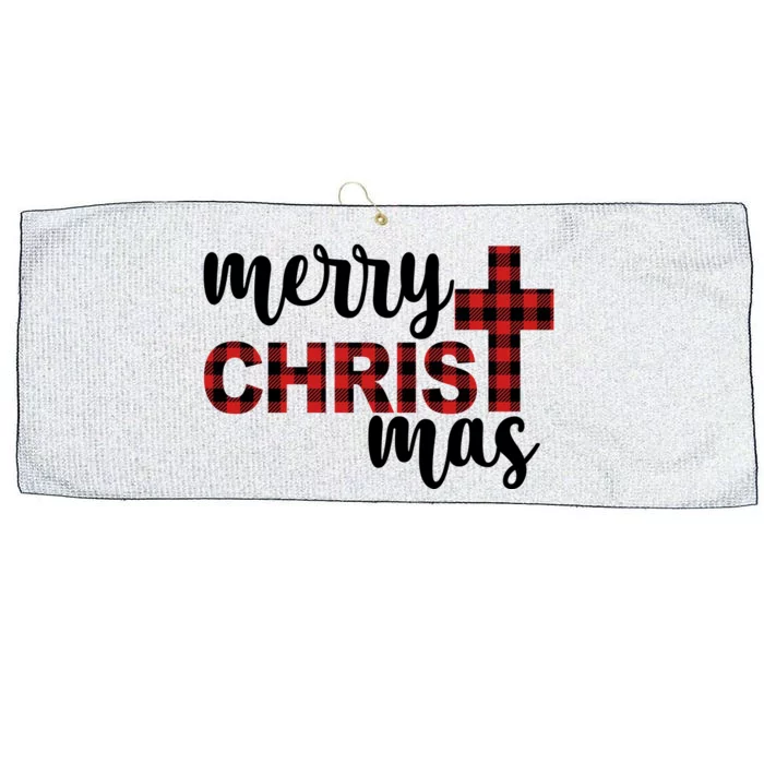 Merry Christ Mas Jesus Birthday Christmas Large Microfiber Waffle Golf Towel