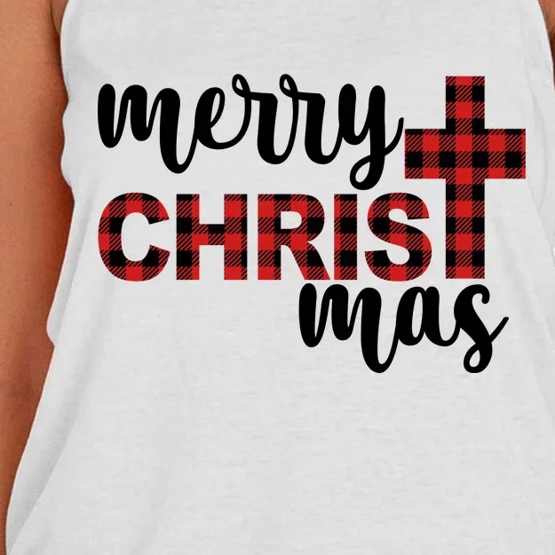 Merry Christ Mas Jesus Birthday Christmas Women's Knotted Racerback Tank