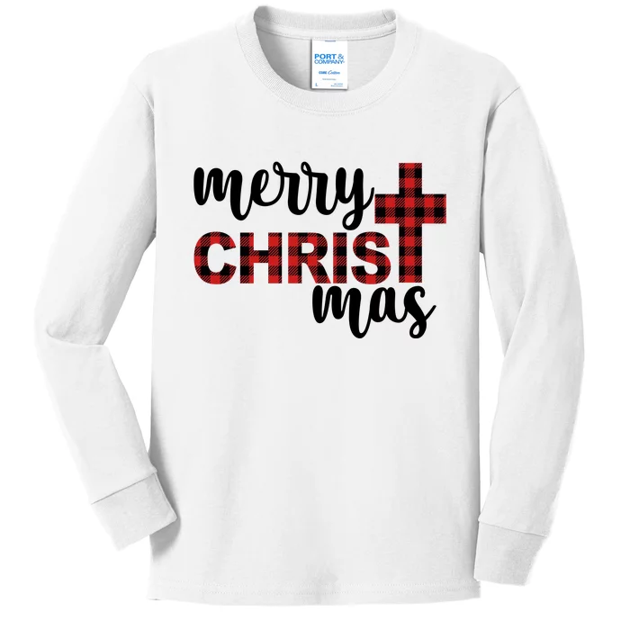 Merry Christ Mas Jesus Birthday Christmas Kids Long Sleeve Shirt