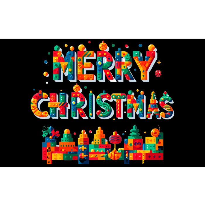 Merry Christmas Master Builder Building Bricks Blocks Lovers Bumper Sticker