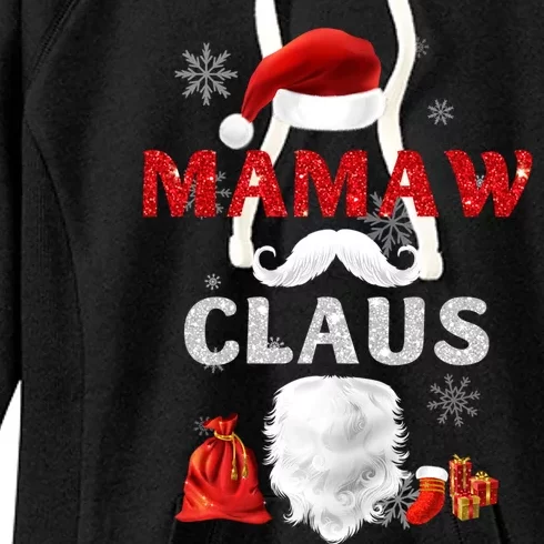 Mamaw Claus Matching Family Christmas Santa Gift Women's Fleece Hoodie