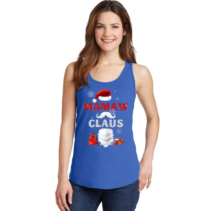 Mamaw Claus Matching Family Christmas Santa Gift Ladies Essential Tank