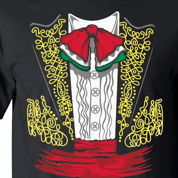 Mariachi Charro Mexican Costume For Dia De Los Muertos Tall T-Shirt