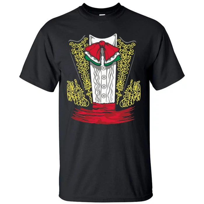 Mariachi Charro Mexican Costume For Dia De Los Muertos Tall T-Shirt