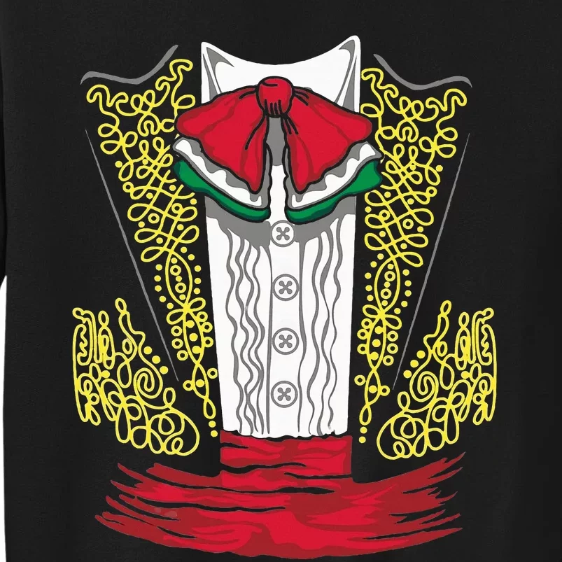 Mariachi Charro Mexican Costume For Dia De Los Muertos Tall Sweatshirt