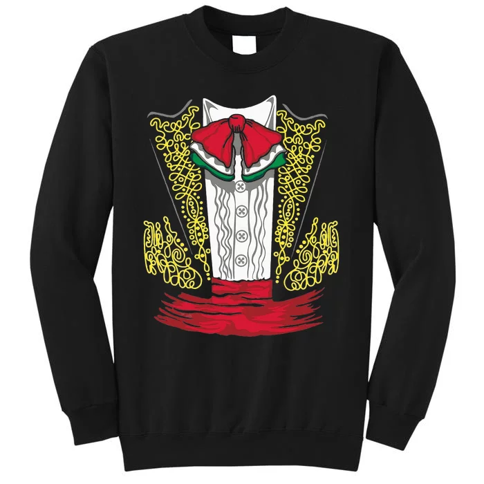 Mariachi Charro Mexican Costume For Dia De Los Muertos Tall Sweatshirt