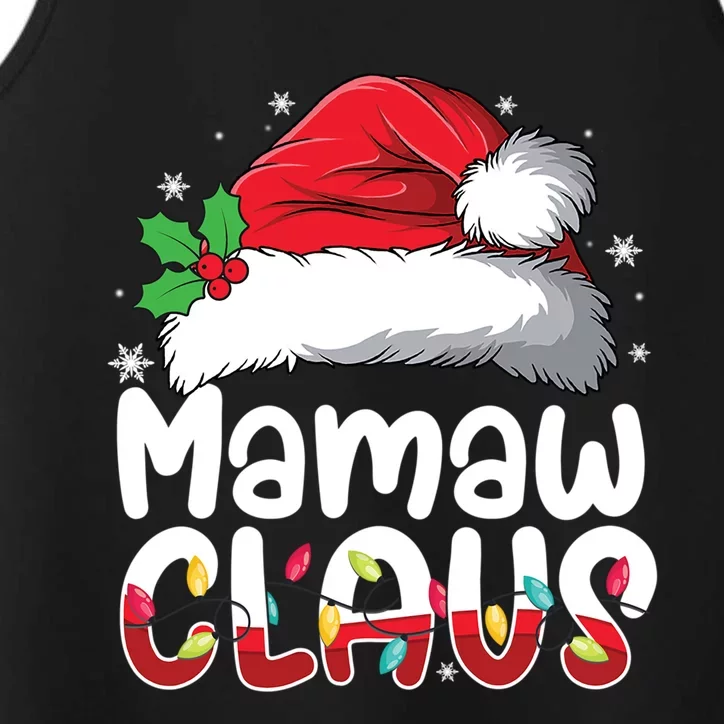 Mamaw Claus Matching Family Pajamas Funny Christmas Party Gift Performance Tank