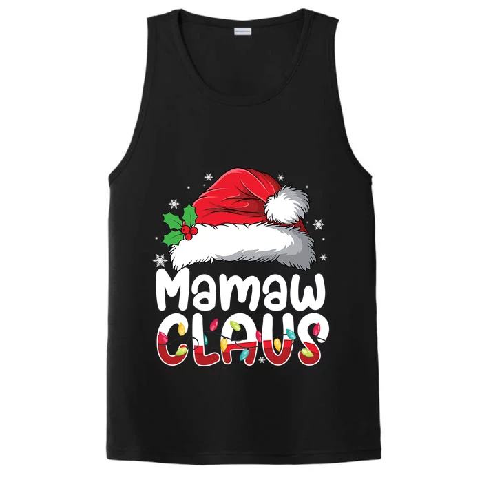 Mamaw Claus Matching Family Pajamas Funny Christmas Party Gift Performance Tank