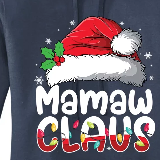 Mamaw Claus Matching Family Pajamas Funny Christmas Party Gift Women's Pullover Hoodie