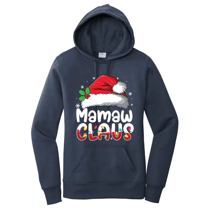 Mamaw Claus Matching Family Pajamas Funny Christmas Party Gift Women's Pullover Hoodie