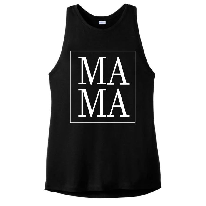 Mama Cute Mother's Day Gift Ladies Tri-Blend Wicking Tank