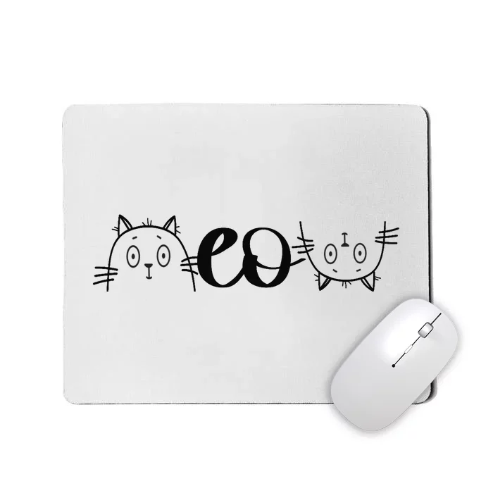 Meow Cat Meow Kitty Funny Cats Animal Lover Awesome Cute Mousepad