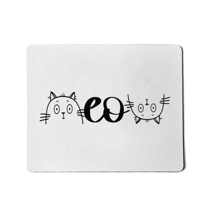 Meow Cat Meow Kitty Funny Cats Animal Lover Awesome Cute Mousepad