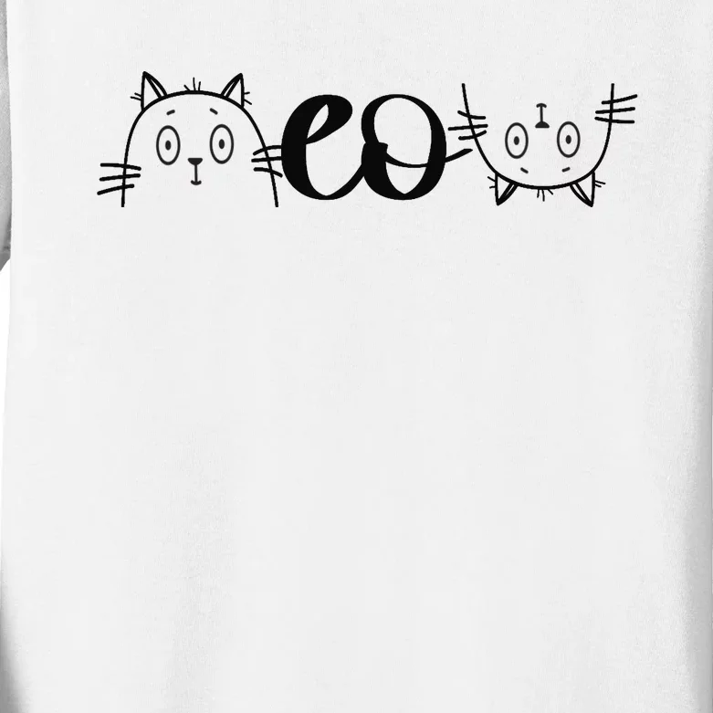 Meow Cat Meow Kitty Funny Cats Animal Lover Awesome Cute Kids Long Sleeve Shirt