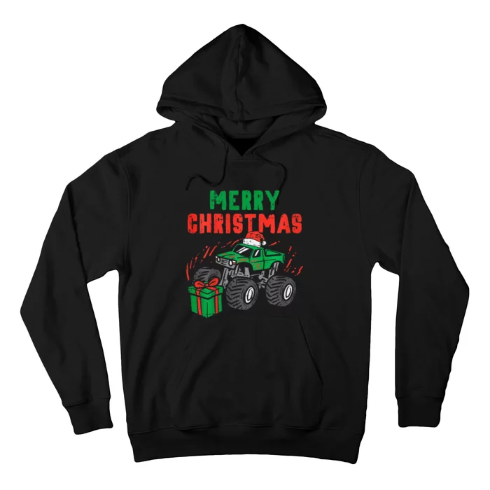 Merry Christmas Monster Truck Xmas Winter Hoodie