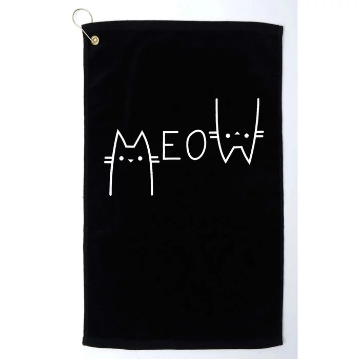 Meow Cat Meow Kitty Funny Cats Mom And Cat Dad Platinum Collection Golf Towel