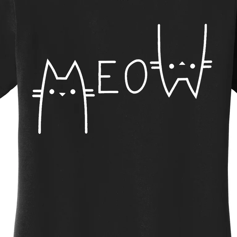 Meow Cat Meow Kitty Funny Cats Mom And Cat Dad Women's T-Shirt