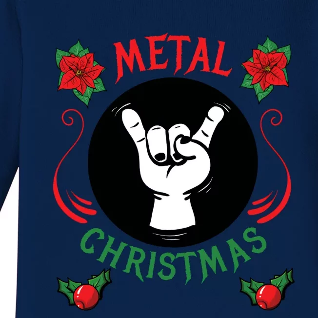 Metal Christmas Baby Long Sleeve Bodysuit