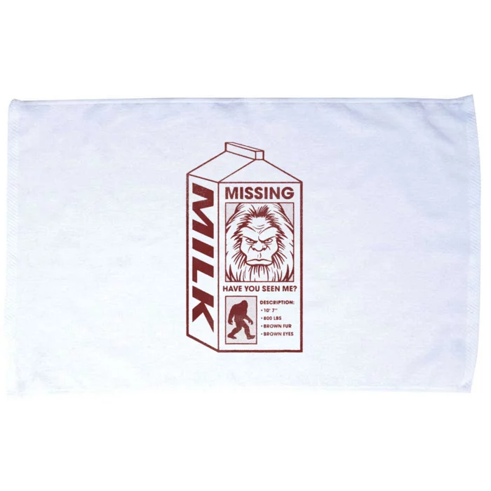 Milk Carton Missing Bigfoot Microfiber Hand Towel