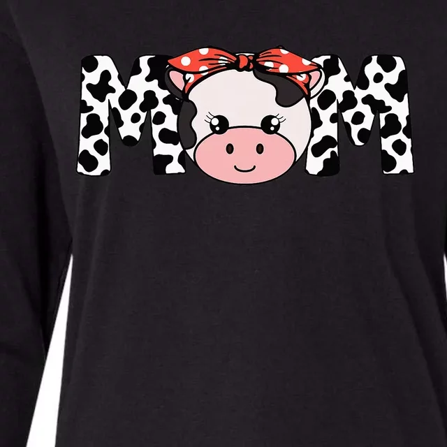 Mother Cow Mom Farming Birthday Funny Family Matching Gift Womens Cotton Relaxed Long Sleeve T-Shirt