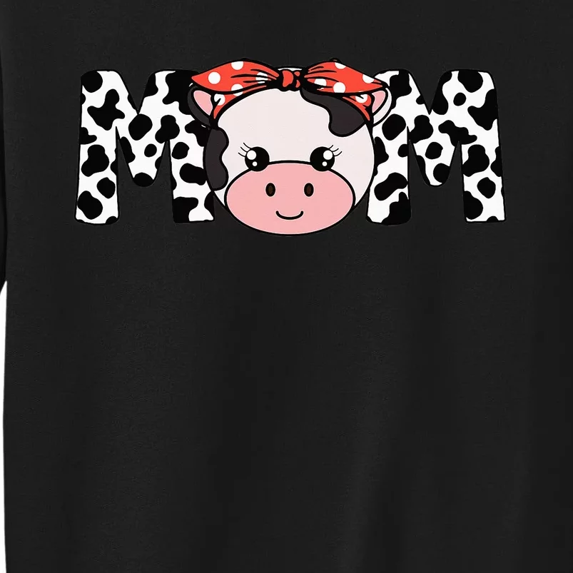 Mother Cow Mom Farming Birthday Funny Family Matching Gift Tall Sweatshirt