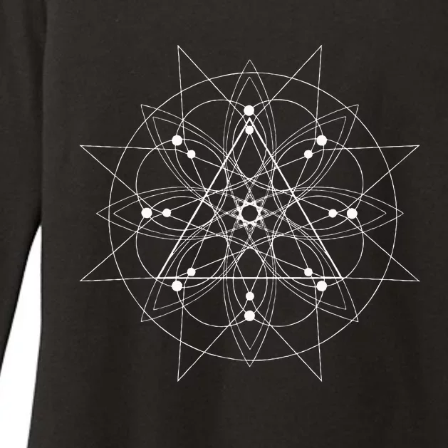 Metatron Cube Mandala Meditation Energy Healing Womens CVC Long Sleeve Shirt