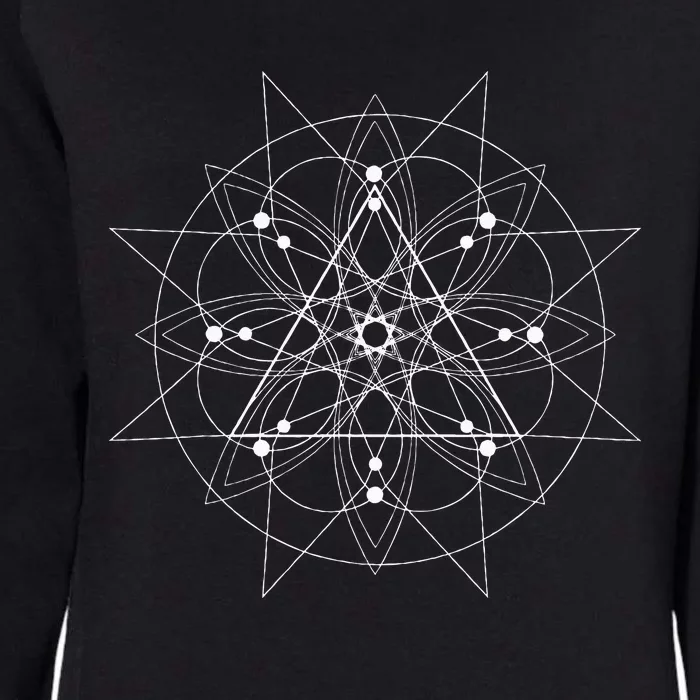 Metatron Cube Mandala Meditation Energy Healing Womens California Wash Sweatshirt