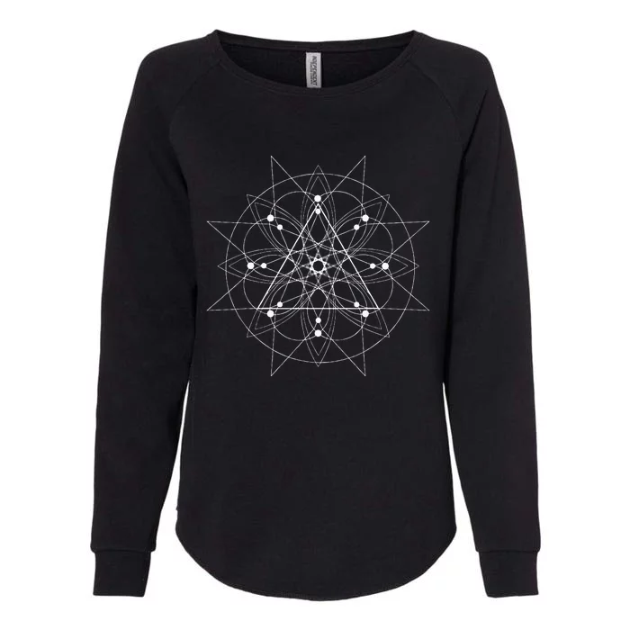 Metatron Cube Mandala Meditation Energy Healing Womens California Wash Sweatshirt