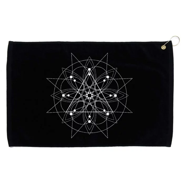 Metatron Cube Mandala Meditation Energy Healing Grommeted Golf Towel