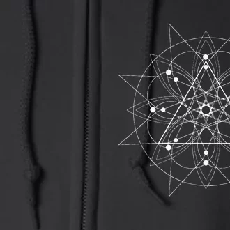 Metatron Cube Mandala Meditation Energy Healing Full Zip Hoodie