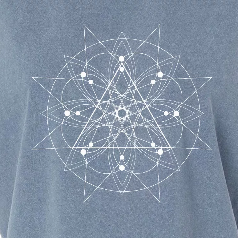 Metatron Cube Mandala Meditation Energy Healing Garment-Dyed Women's Muscle Tee