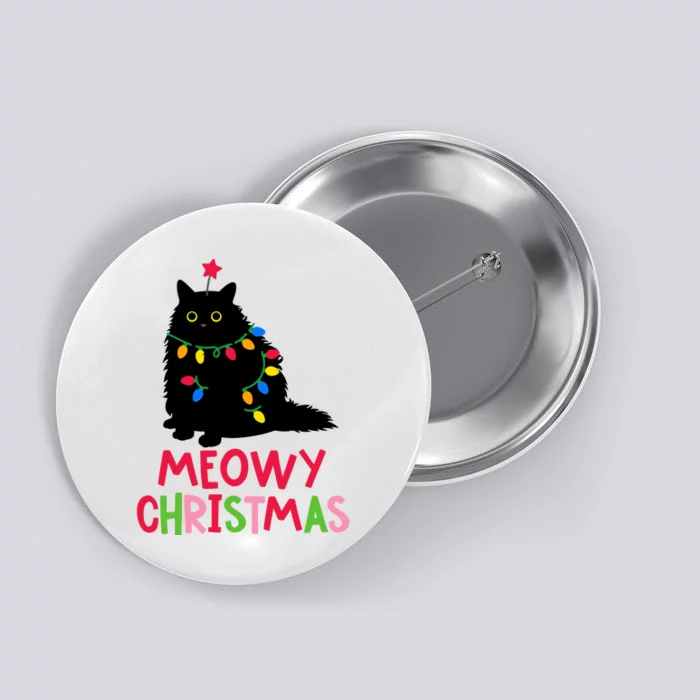 Meowy Christmas Button