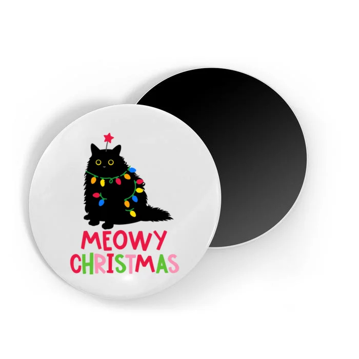 Meowy Christmas Magnet