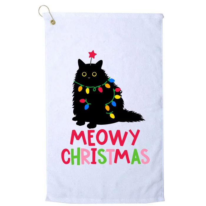 Meowy Christmas Platinum Collection Golf Towel