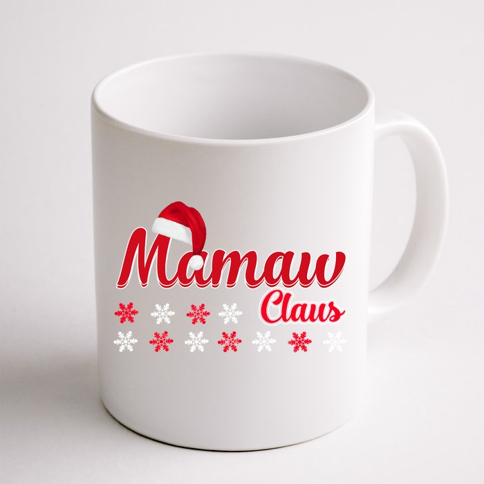 Mamaw Claus Matching Family Christmas Pajamas Funny Gift Front & Back Coffee Mug