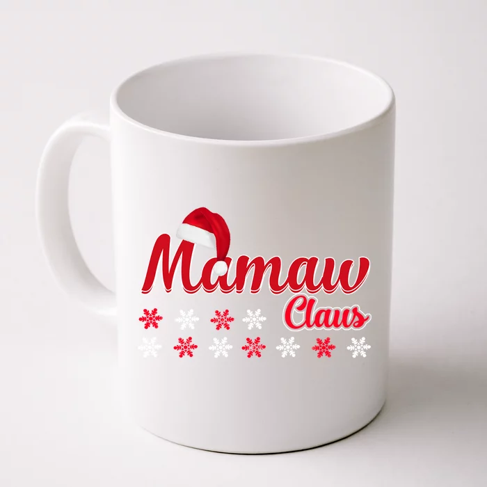 Mamaw Claus Matching Family Christmas Pajamas Funny Gift Front & Back Coffee Mug