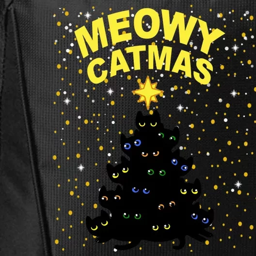 Meowy Christmas City Backpack