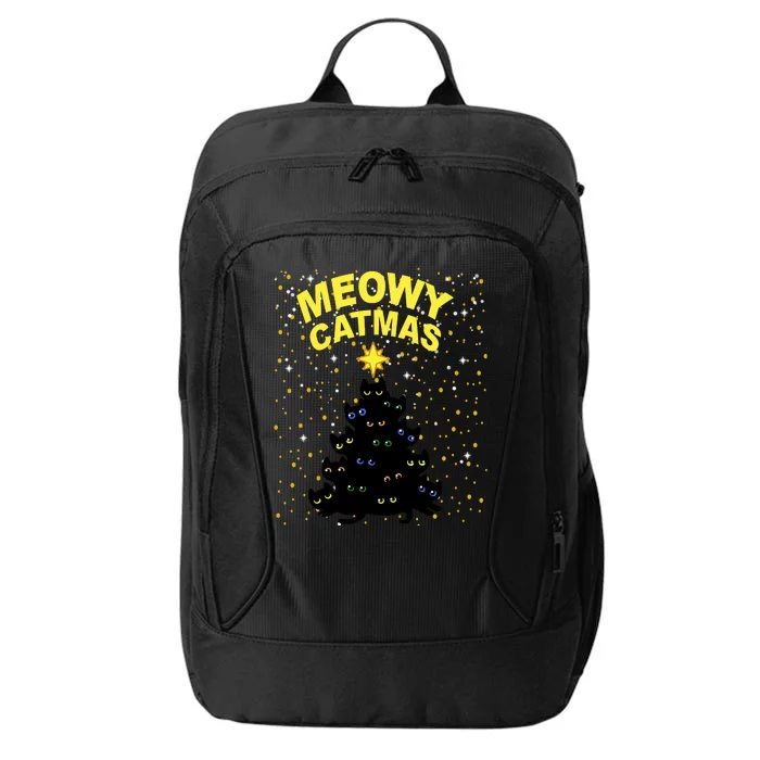 Meowy Christmas City Backpack