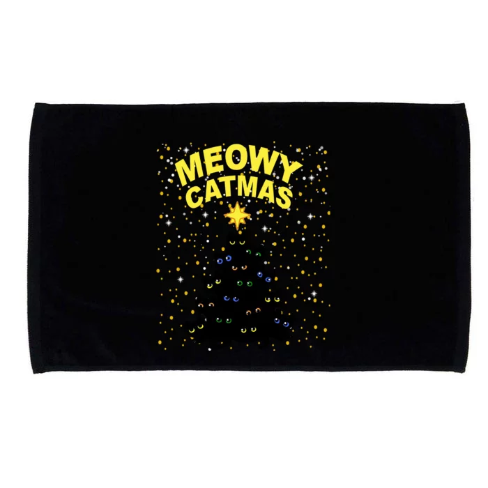 Meowy Christmas Microfiber Hand Towel