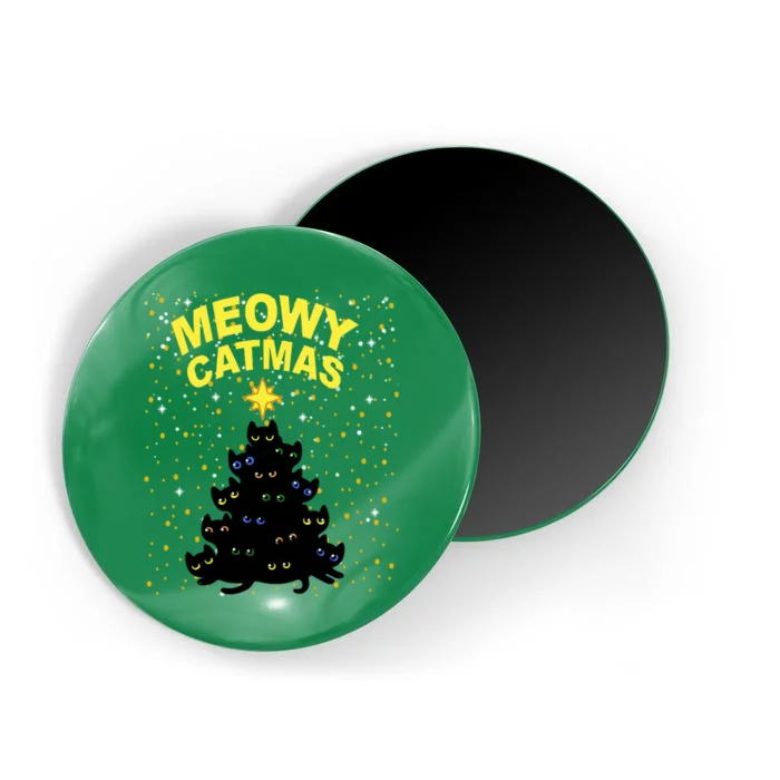 Meowy Christmas Magnet